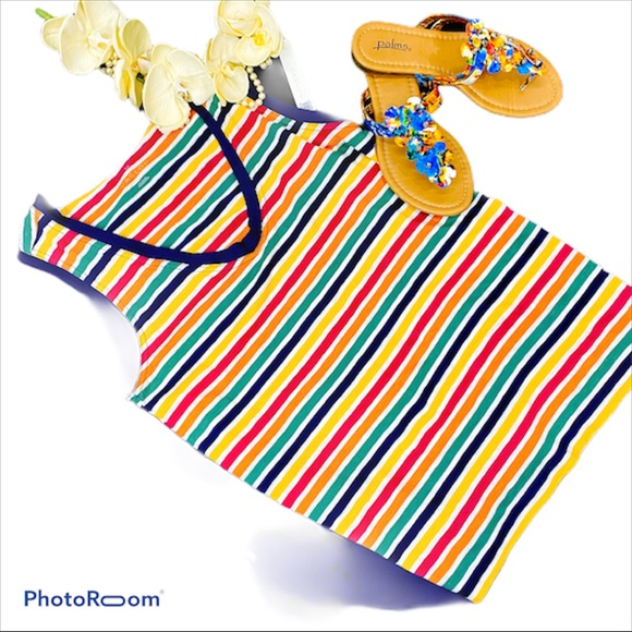 Caslon Tops - Caslon Summer Sleeveless Multicolor Stripe T Shirt